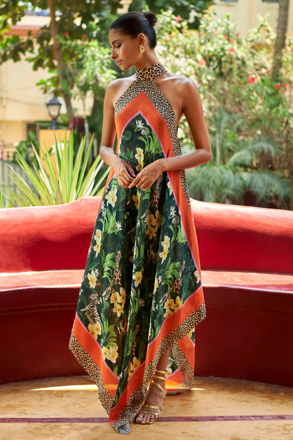 Halter scarf dress outlet