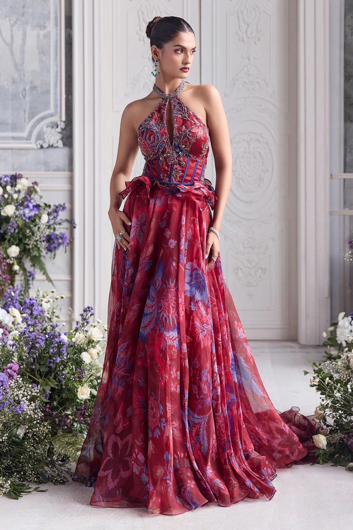 mahima mahajan corset dress Disha Patani In Disha Embroidered Corset Gown  Mahima Mahajan