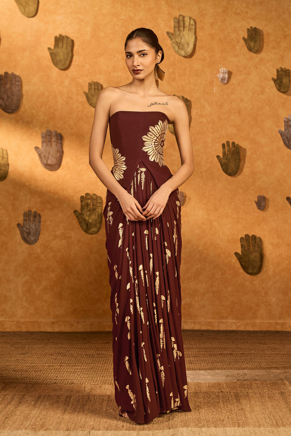 Masava Masava - Bottle green saree - Lilly's Boutique London